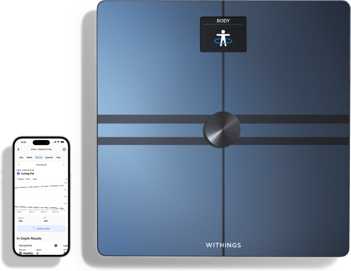 Withings Body Comp Black kroppsanalysevekt med wifi-tilkobling i gruppen HELSE OG SKJØNNHET / Helsepleie / Personvekter hos TP E-commerce Nordic AB (C76130)