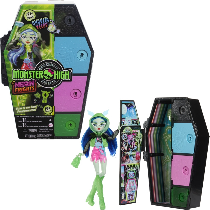 Monster High Skulltimate Secrets: Neon Frights Ghoulia - motedukke i gruppen LEKER, BARN OG BABY / Leker / Dukker & tilbehør hos TP E-commerce Nordic AB (C76163)