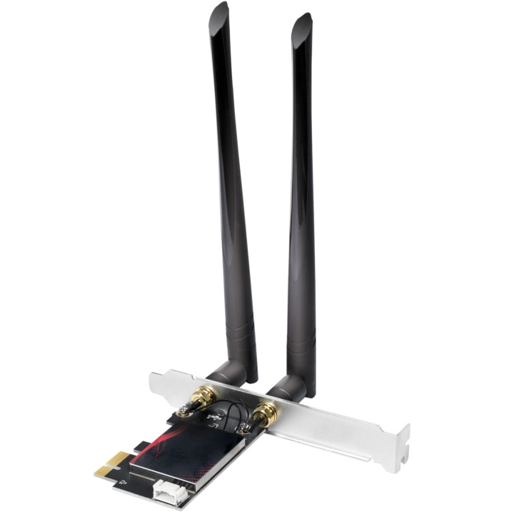 LogiLink PCI Express-kort Wifi 6E-adapter AX5400 + BT 5.2 i gruppen Datautstyr / Nettverk / Nettverkskort / PCI Express trådløse hos TP E-commerce Nordic AB (C76287)