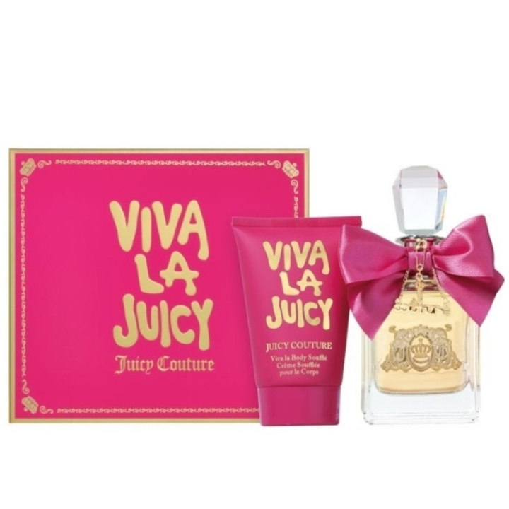 Juicy Couture Giftset Juicy Couture Viva La Juicy Edp 100ml + Body Souffle 125ml i gruppen HELSE OG SKJØNNHET / Gavesett / Gavesett for henne hos TP E-commerce Nordic AB (C76293)