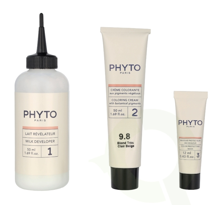 Phyto Phytocolor Permanent Color 112 ml #9.8 Very Fair Beige Blond i gruppen HELSE OG SKJØNNHET / Hår & styling / Hårpleie / Hårfarge / Hårfarge & Fargebombe hos TP E-commerce Nordic AB (C76367)