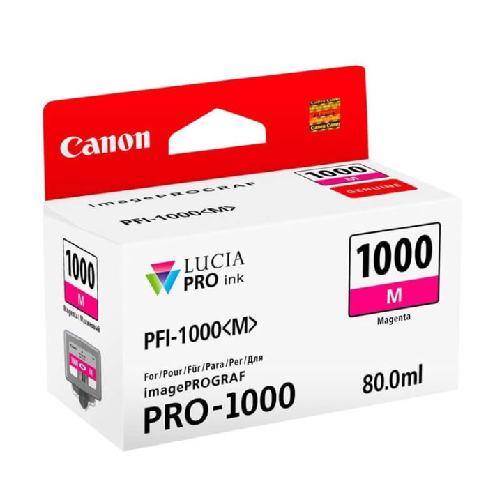 Canon Blekk 0548C001 PFI-1000 Magenta i gruppen Datautstyr / Skrivere og tilbehør / Blekk og toner / Blekkpatroner / Canon hos TP E-commerce Nordic AB (C76477)