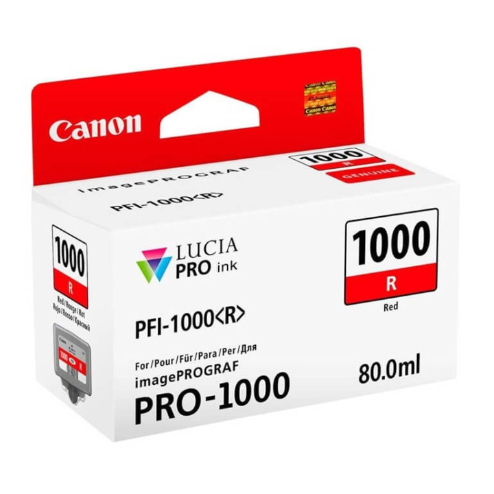 Canon Ink 0554C001 PFI-1000 Red i gruppen Datautstyr / Skrivere og tilbehør / Blekk og toner / Blekkpatroner / Canon hos TP E-commerce Nordic AB (C76483)