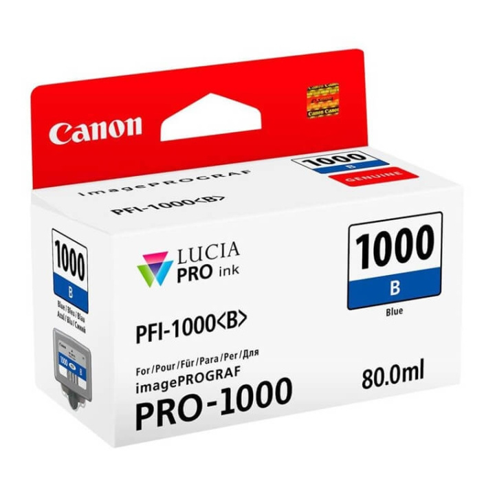 Canon Ink 0555C001 PFI-1000 Blue i gruppen Datautstyr / Skrivere og tilbehør / Blekk og toner / Blekkpatroner / Canon hos TP E-commerce Nordic AB (C76484)