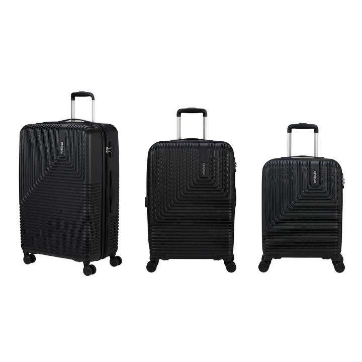 American Tourister Suitcase Niteline Set 3 pcs Black i gruppen SPORT, FRITID & HOBBY / Reise / Kofferter hos TP E-commerce Nordic AB (C76486)