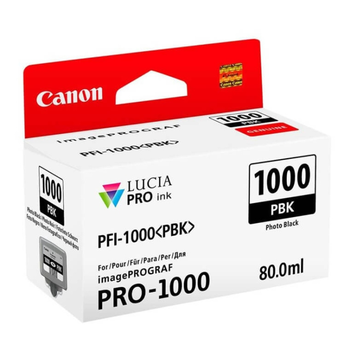 Canon Ink 0546C001 PFI-1000 Photo Black i gruppen Datautstyr / Skrivere og tilbehør / Blekk og toner / Blekkpatroner / Canon hos TP E-commerce Nordic AB (C76490)