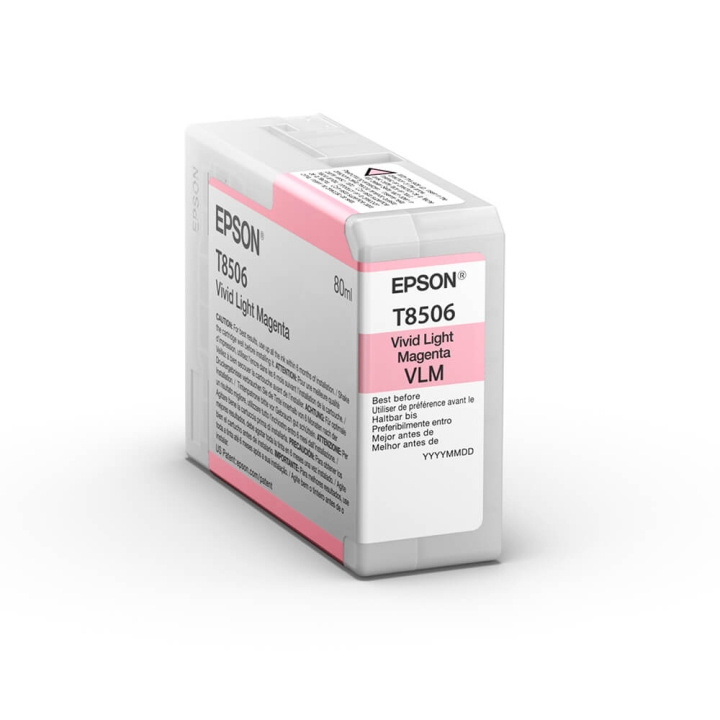 Epson Ink UltraChrome HD T85060N Vivid Light Magenta 80ml i gruppen Datautstyr / Skrivere og tilbehør / Blekk og toner / Blekkpatroner / Epson hos TP E-commerce Nordic AB (C76541)