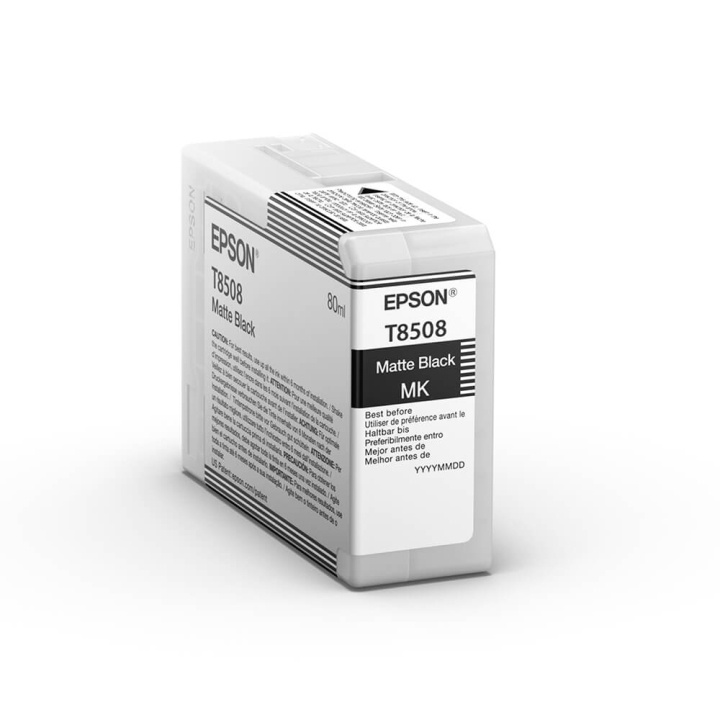 Epson Ink UltraChrome HD T85080N Matte Black 80ml i gruppen Datautstyr / Skrivere og tilbehør / Blekk og toner / Blekkpatroner / Epson hos TP E-commerce Nordic AB (C76542)