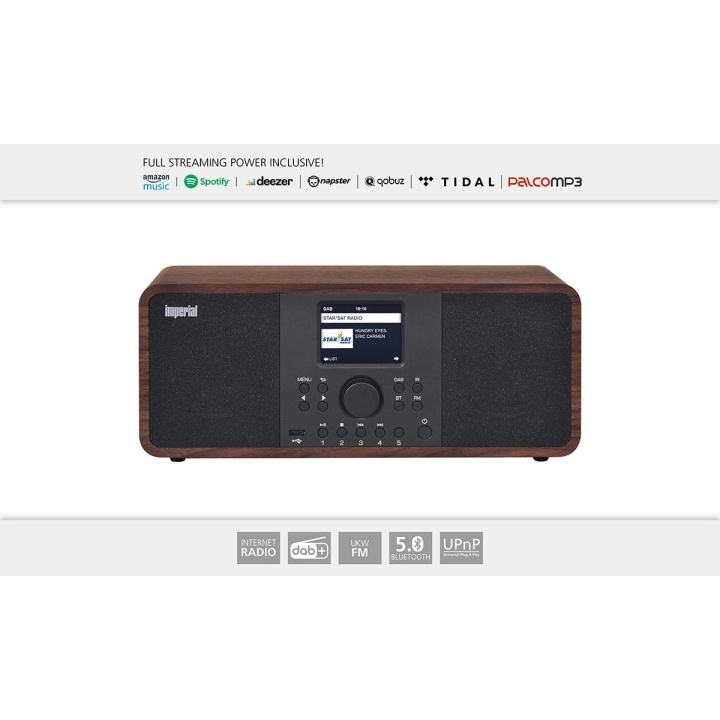 imperial DABMAN i205 Hybrid Stereo Radio DAB+ / FM / Internett / Bluetooth i treutseende i gruppen Elektronikk / Lyd & Bilde / Hjemmekino, HiFi og bærbar / Radio & Vekkerklokker / Radio hos TP E-commerce Nordic AB (C76564)