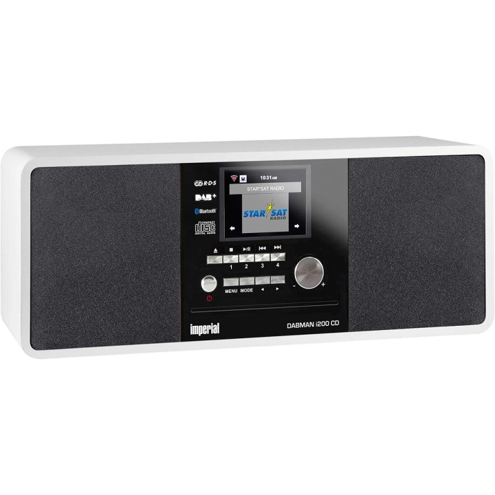 imperial DABMAN i200 CD Multifunksjonsradio DAB+ / FM / Internett / Bluetooth Hvit i gruppen Elektronikk / Lyd & Bilde / Hjemmekino, HiFi og bærbar / Radio & Vekkerklokker / Radio hos TP E-commerce Nordic AB (C76565)