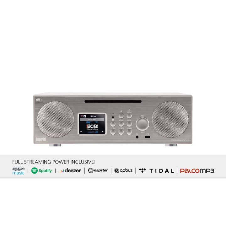 imperial DABMAN i450 CD multifunksjonell stereoradio DAB+ / FM / Internett / Bluetooth hvit-sølv i gruppen Elektronikk / Lyd & Bilde / Hjemmekino, HiFi og bærbar / Radio & Vekkerklokker / Radio hos TP E-commerce Nordic AB (C76570)