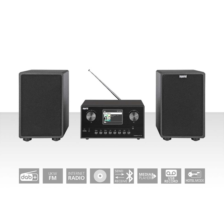 imperial DABMAN i310 CD Hybrid micro Hi-Fi System DAB+ / FM / Internett / Bluetooth Svart i gruppen Elektronikk / Lyd & Bilde / Hjemmekino, HiFi og bærbar / Radio & Vekkerklokker / Radio hos TP E-commerce Nordic AB (C76577)