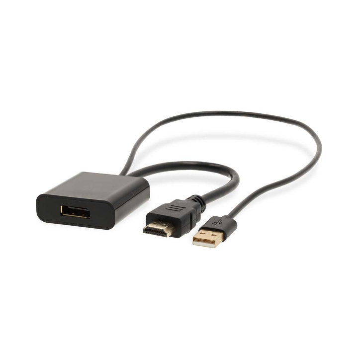 Nedis HDMI™ Adapter | HDMI ™ -kontakt | DisplayPort Han / USB-A Han | Gull belagt | Rett | PVC | Sort | 1 stk. | Boks i gruppen Elektronikk / Kabler og adaptere / HDMI / Adaptere hos TP E-commerce Nordic AB (C76595)