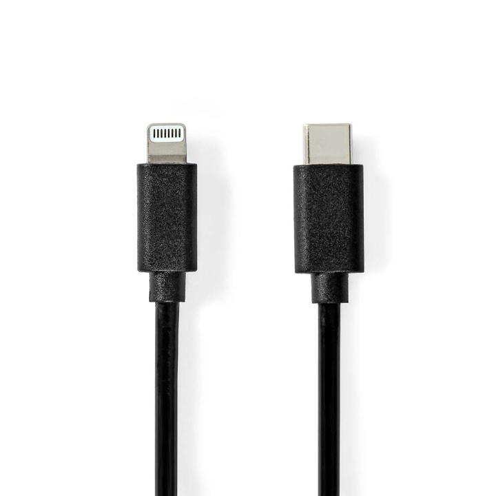 Nedis Lightning Kabel | USB 2.0 | Apple Lightning 8-Pinners | USB-C™ Hann | 480 Mbps | Nikkel belagt | 1.00 m | Rund | PVC | Sort | Label i gruppen SMARTTELEFON & NETTBRETT / Ladere og Kabler / Kabler / Kabler Lightning hos TP E-commerce Nordic AB (C76613)