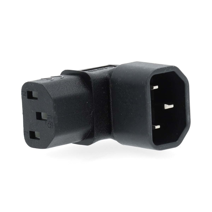 Nedis Extension Plug | IEC-320-C13 | IEC-320-C14 | Vinklet 90° | Nikkel belagt | PVC | Sort | Boks | 1 stk i gruppen Datautstyr / Kabler og adaptere / elektriske kabler hos TP E-commerce Nordic AB (C76674)