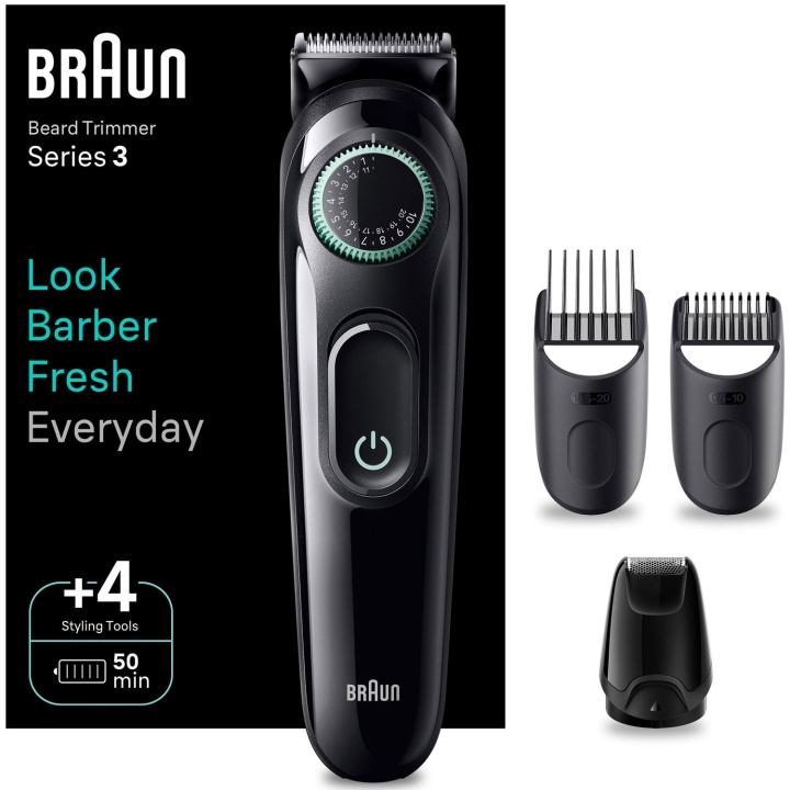 Braun Skjeggtrimmer BT3421 4 stk stylingtilbehør i gruppen HELSE OG SKJØNNHET / Hår & styling / Barbering og trimming / Skjeggtrimmere og tilbehør hos TP E-commerce Nordic AB (C76774)