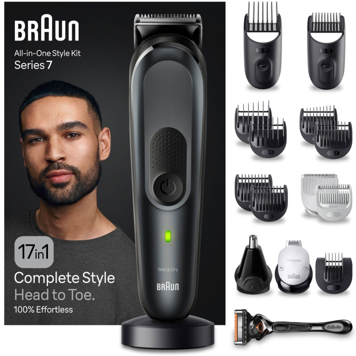 Braun Multitrimmer 17-i-1 kit MGK7491 i gruppen HELSE OG SKJØNNHET / Hår & styling / Barbering og trimming / Hårtrimmere hos TP E-commerce Nordic AB (C76775)