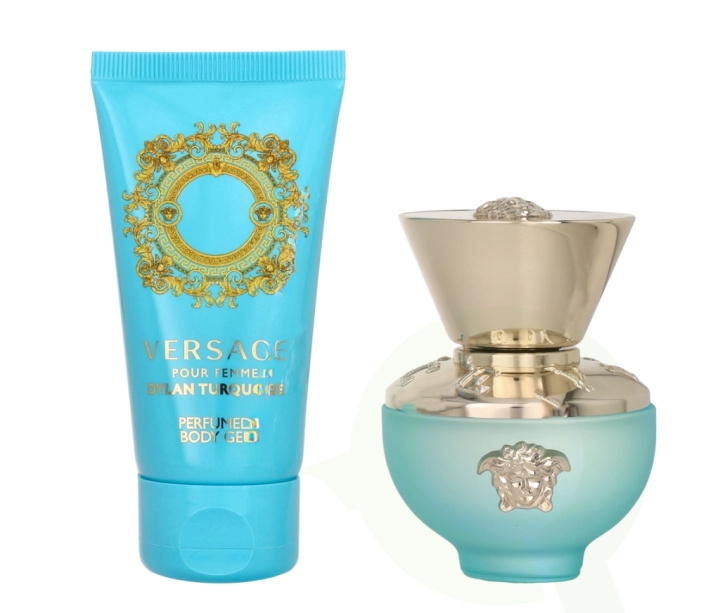 Versace Dylan Turquoise Giftset 80 ml Edt Spray 30ml/Body Gel 50ml i gruppen HELSE OG SKJØNNHET / Gavesett / Gavesett for henne hos TP E-commerce Nordic AB (C76876)