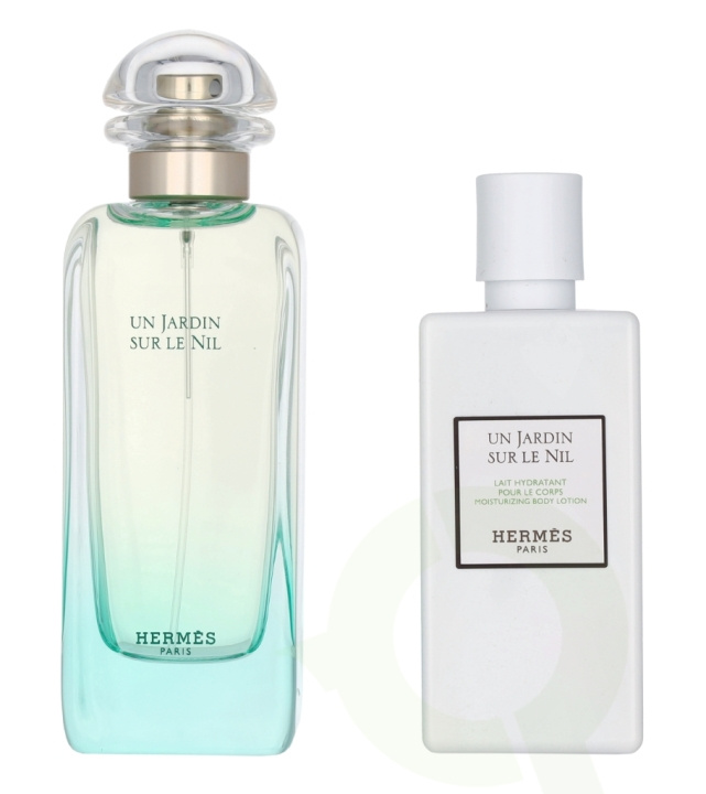 Hermes Un Jardin Sur Le Nil Giftset 180 ml Edt Spray 100ml/Body Lotion 80ml i gruppen HELSE OG SKJØNNHET / Gavesett / Gavesett for henne hos TP E-commerce Nordic AB (C76989)