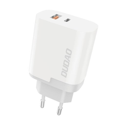 Dudao A6XSEU Adapter 22.5Watt 1xUSB-C + 1xUSB-A i gruppen SMARTTELEFON & NETTBRETT / Ladere og Kabler / Vegglader / Vegglader USB hos TP E-commerce Nordic AB (C77120)