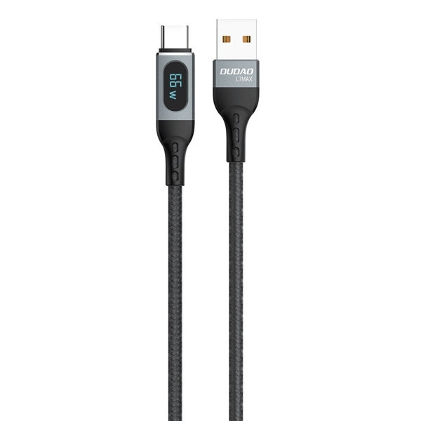 Dudao L7Max USB-A to USB-C cable 66W 1m black i gruppen Datautstyr / Kabler og adaptere / USB / USB-C hos TP E-commerce Nordic AB (C77123)