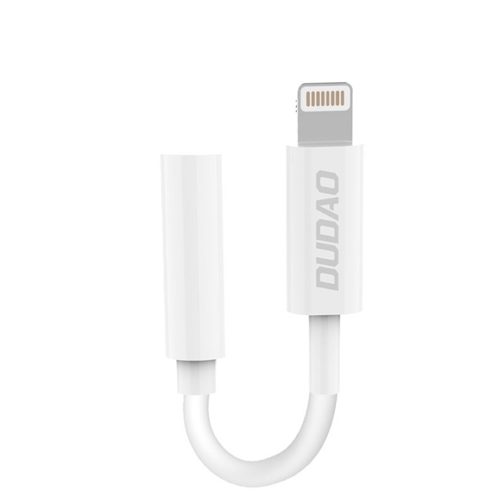 Dudao L16i Lightning to 3.5mm Jack adapter white i gruppen SMARTTELEFON & NETTBRETT / Ladere og Kabler / Adaptere hos TP E-commerce Nordic AB (C77127)