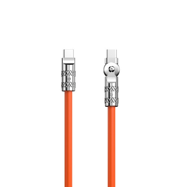 Dudao L24CC USB-C to USB-C Angled cable 120W 1m rotation 180° orange i gruppen Datautstyr / Kabler og adaptere / USB / USB-C hos TP E-commerce Nordic AB (C77144)