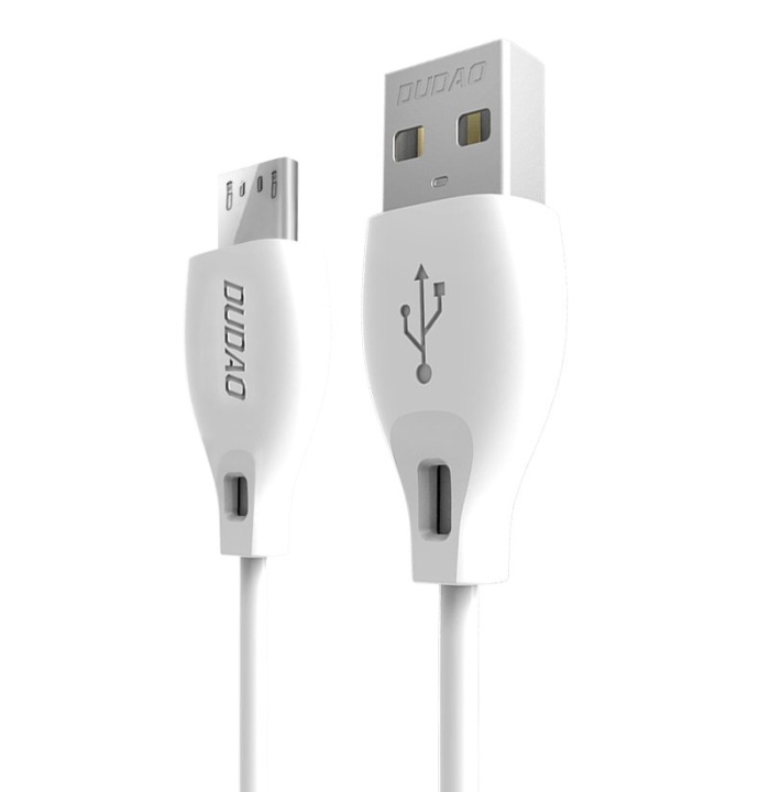 Dudao L4M USB-A to USB-Micro 1m white i gruppen SMARTTELEFON & NETTBRETT / Ladere og Kabler / Kabler / Kabler microUSB hos TP E-commerce Nordic AB (C77151)