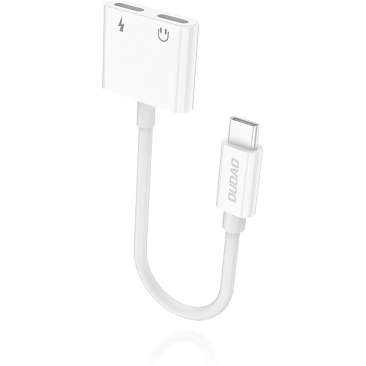 Dudao L13C USB-C to USB-C/USB-C Adapter White i gruppen Datautstyr / Kabler og adaptere / USB / USB-C hos TP E-commerce Nordic AB (C77153)