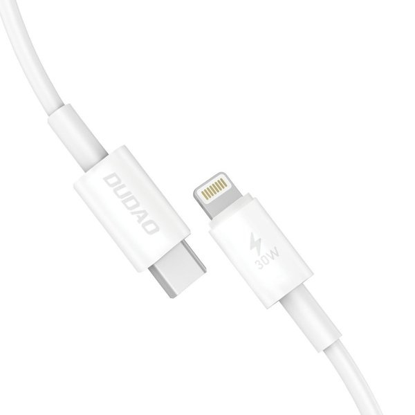 Dudao L6W USB-C to Lightning cable 30W PD 1m white i gruppen Datautstyr / Kabler og adaptere / USB / USB-C hos TP E-commerce Nordic AB (C77156)