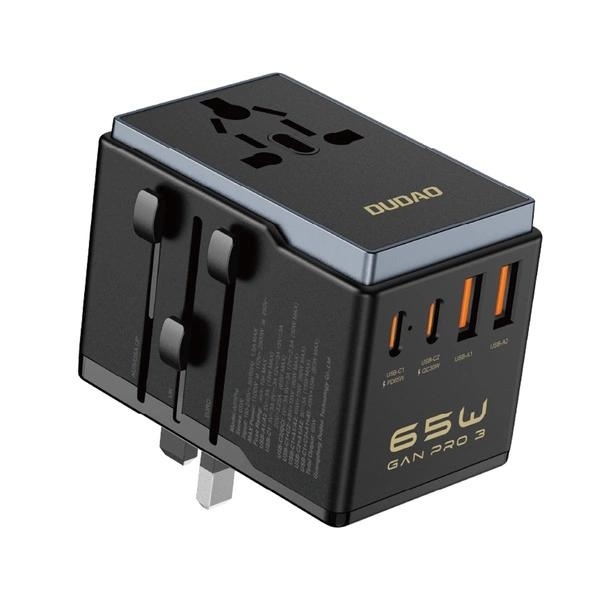 Dudao A65Pro Universal reseadapter Svart i gruppen HJEM, HUS OG HAGE / El og belysning / Reiseadaptere hos TP E-commerce Nordic AB (C77169)