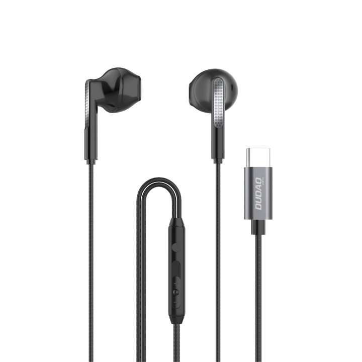 Dudao X3Pro in-ear headphones USB-C 1.2 m black i gruppen Elektronikk / Lyd & Bilde / Hodetelefoner & Tilbehør / Hodetelefoner hos TP E-commerce Nordic AB (C77175)