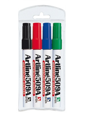 Artline 500A whiteboardpennsett, 4 farger i gruppen SPORT, FRITID & HOBBY / Hobby / Male & Tegne / Penner, Fargestifter & Blekk hos TP E-commerce Nordic AB (C77328)