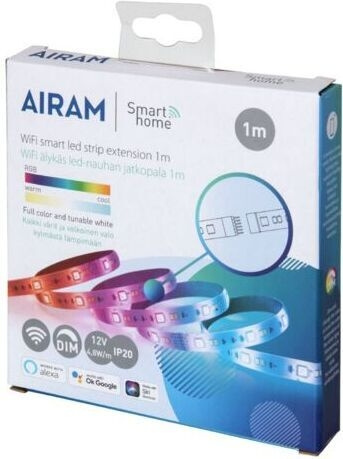 Airam SmartHome Strip LED-stripeforlenger, 1m, 12 V, RGBW, Wifi i gruppen HJEM, HUS OG HAGE / Smarthus / Smart belysning hos TP E-commerce Nordic AB (C77380)