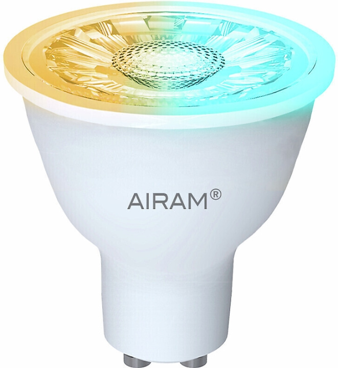 Airam SmartHome PAR16 glødelampe, GU10, RGB, 345lm, 2700-6500K, WiFi, 2-pk i gruppen HJEM, HUS OG HAGE / Smarthus / Smart belysning hos TP E-commerce Nordic AB (C77491)