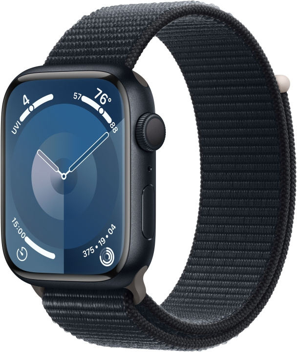 Apple Watch Series 9 (GPS) 41 mm midnattsblå aluminiumsdeksel og midnattsblå Sport Loop-rem (MR8Y3) i gruppen SMARTTELEFON & NETTBRETT / Trening, hjem og fritid / Apple Watch og tilbehør / Apple Watch hos TP E-commerce Nordic AB (C77580)