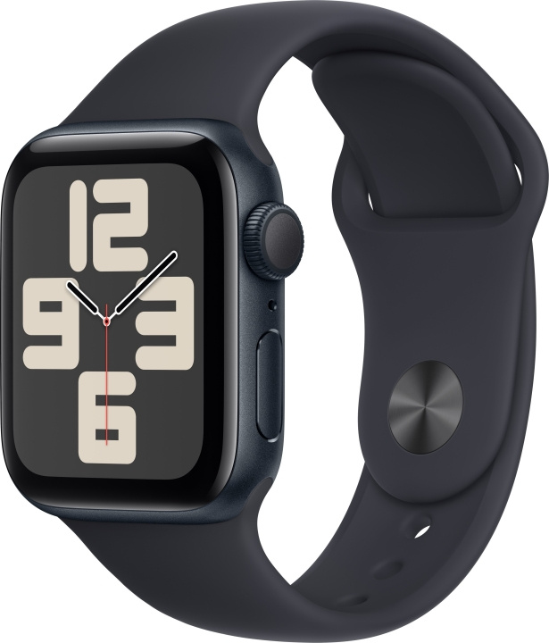 Apple Watch SE (GPS) 40 mm midnattsblå aluminiumskasse og midnattsblå sportsrem, S/M (MR9X3) i gruppen SMARTTELEFON & NETTBRETT / Trening, hjem og fritid / Apple Watch og tilbehør / Apple Watch hos TP E-commerce Nordic AB (C77608)