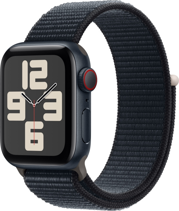 Apple Watch SE (GPS + Cellular) 40 mm midnattsblå aluminiumskasse og midnattsblå Sport Loop-rem (MRGE3) i gruppen SMARTTELEFON & NETTBRETT / Trening, hjem og fritid / Apple Watch og tilbehør / Apple Watch hos TP E-commerce Nordic AB (C77640)