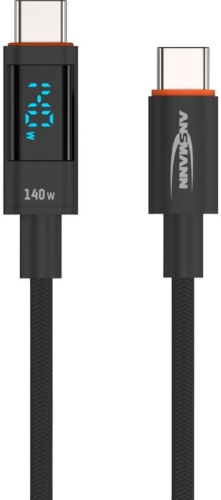 Ansmann USB-C 140 W ladekabel, 1,2 m i gruppen Datautstyr / Kabler og adaptere / USB / USB-C hos TP E-commerce Nordic AB (C77729)