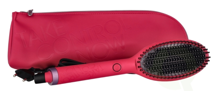 ghd Glide Smoothing Take Control Now Hot Brush Set 2 piece Pink - Heated Brush/Pouch i gruppen HELSE OG SKJØNNHET / Hår & styling / Stylingverktøy / Varmluftsbørster hos TP E-commerce Nordic AB (C77958)