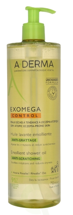 A-Derma Exomega Control Emollient Cleansing Oil 750 ml i gruppen HELSE OG SKJØNNHET / Hudpleie / Kroppspleie / Kroppsolje hos TP E-commerce Nordic AB (C77999)