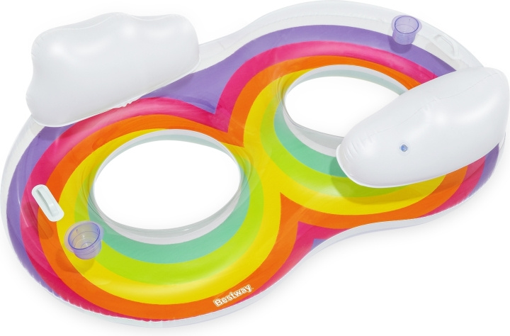 Bestway Rainbow Dreams Double Swim svømmebasseng, 1,86 m x 1,16 m i gruppen LEKER, BARN OG BABY / Uteleker / Badeleker hos TP E-commerce Nordic AB (C78337)