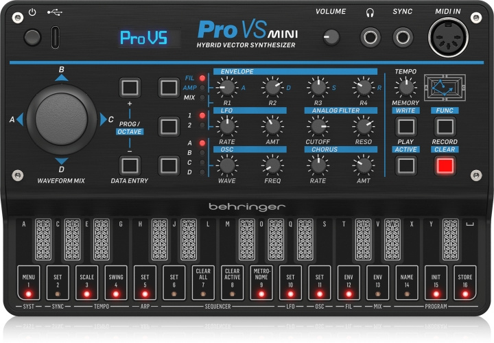 BEHRINGER Pro VS Mini synthesizer i gruppen SPORT, FRITID & HOBBY / Hobby / Musikk / Tilbehør til musikkinstrumenter hos TP E-commerce Nordic AB (C78465)