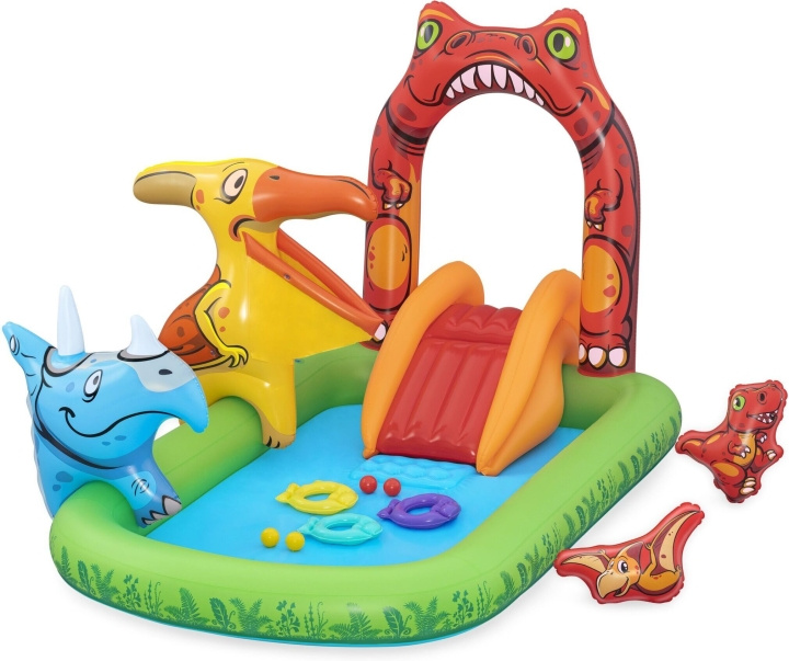 Bestway Jurassic Splash Play Center - svømmebasseng med sklie i gruppen HJEM, HUS OG HAGE / Hageprodukter / Basseng og tilbehør / Basseng hos TP E-commerce Nordic AB (C78493)