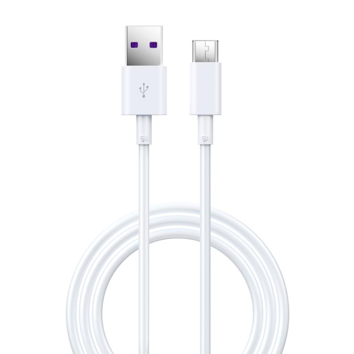 Devia kabel Shark EC306 USB - USB-C 1,5 m 5A vit i gruppen SMARTTELEFON & NETTBRETT / Ladere og Kabler / Kabler / Kabler type C hos TP E-commerce Nordic AB (C78538)