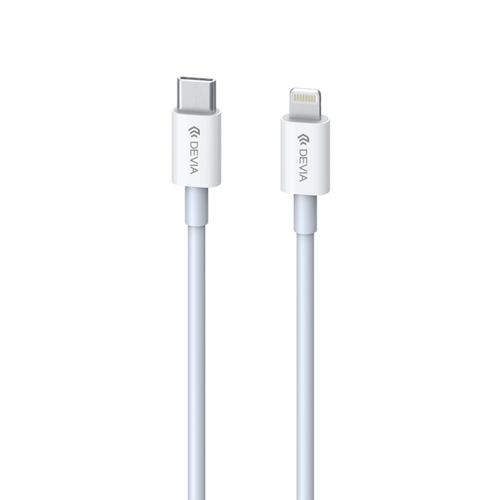 Devia-kabel Smart EC146 PD USB-C - Lightning 20W 3A vit i gruppen SMARTTELEFON & NETTBRETT / Ladere og Kabler / Kabler / Kabler Lightning hos TP E-commerce Nordic AB (C78584)