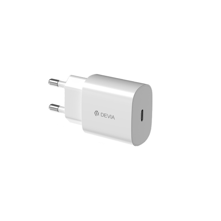 Devia väggladdare Rocket PD 20W 1x USB-C vit i gruppen SMARTTELEFON & NETTBRETT / Ladere og Kabler / Vegglader / Vegglader Type C hos TP E-commerce Nordic AB (C78590)