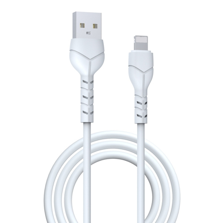 Devia kabel Kintone EC143 USB - Lightning 1,0 m 2,1A vit i gruppen SMARTTELEFON & NETTBRETT / Ladere og Kabler / Kabler / Kabler Lightning hos TP E-commerce Nordic AB (C78595)