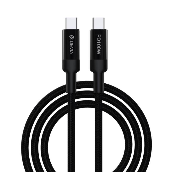 Devia kabel EC309 Extreme PD USB-C - USB-C 1,5 m 100W svart i gruppen SMARTTELEFON & NETTBRETT / Ladere og Kabler / Kabler / Kabler type C hos TP E-commerce Nordic AB (C78596)