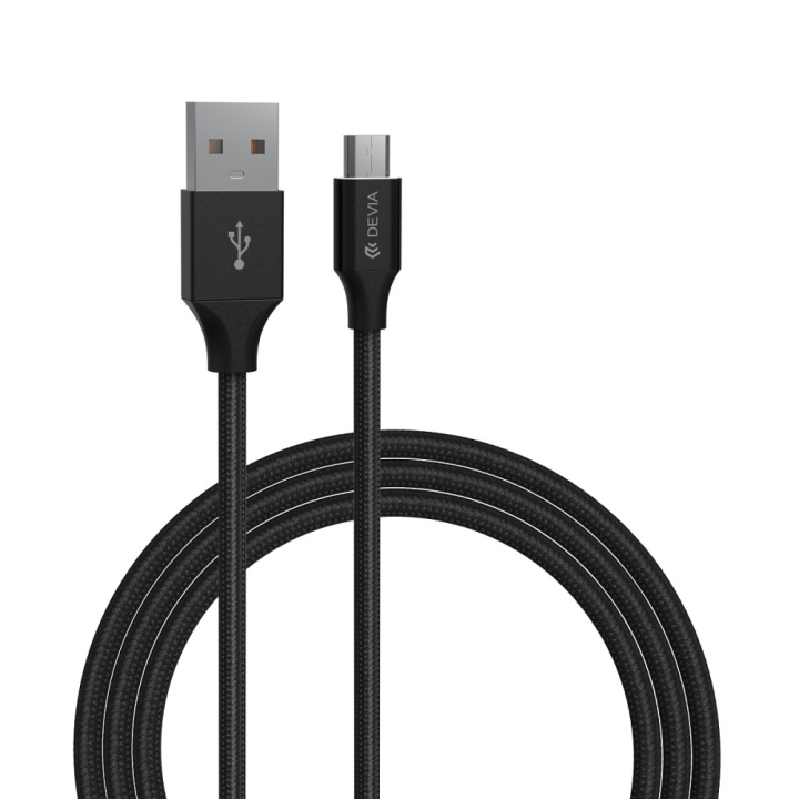 Devia kabel Gracious EC203 USB - MicroUSB 1,0 m 2,4A svart i gruppen SMARTTELEFON & NETTBRETT / Ladere og Kabler / Kabler / Kabler microUSB hos TP E-commerce Nordic AB (C78597)